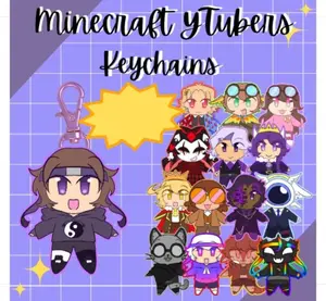 YT portable universe & lifesteal smp clear keychains