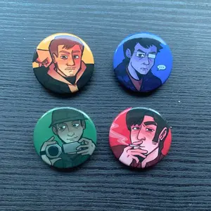 4 Ops (NOT COMBO 4) Marble Hornets  Pins Buttons|| Tim, Jay, Brian, Alex