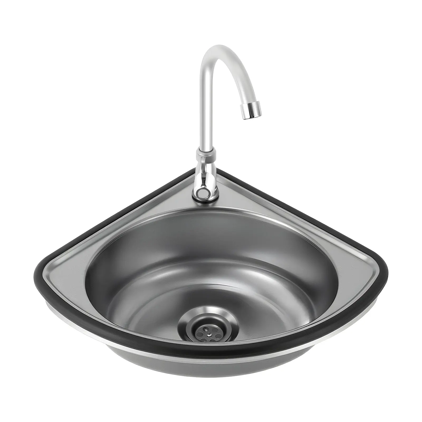 Stainless Steel Wall-Mount Kitchen Bar Sink - Compact Bowl, Durable, Adhesive-Nail-Free Mount, Faucet, Drain Pipe, Easy Installation, Ideal for Kitchen Fixtures, Grilling Cleanup