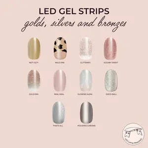 Kleo Kolor LED Gel Strip Collection - Golds, Silvers, & Bronzes