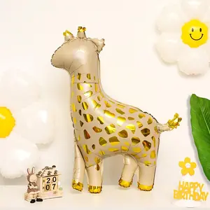 Giraffe Shaped Balloon, 1 Count Birthday Party Decoration, Photo Props, Party Decoration Supplies for Birthday Party, Festive & Party Supplies
