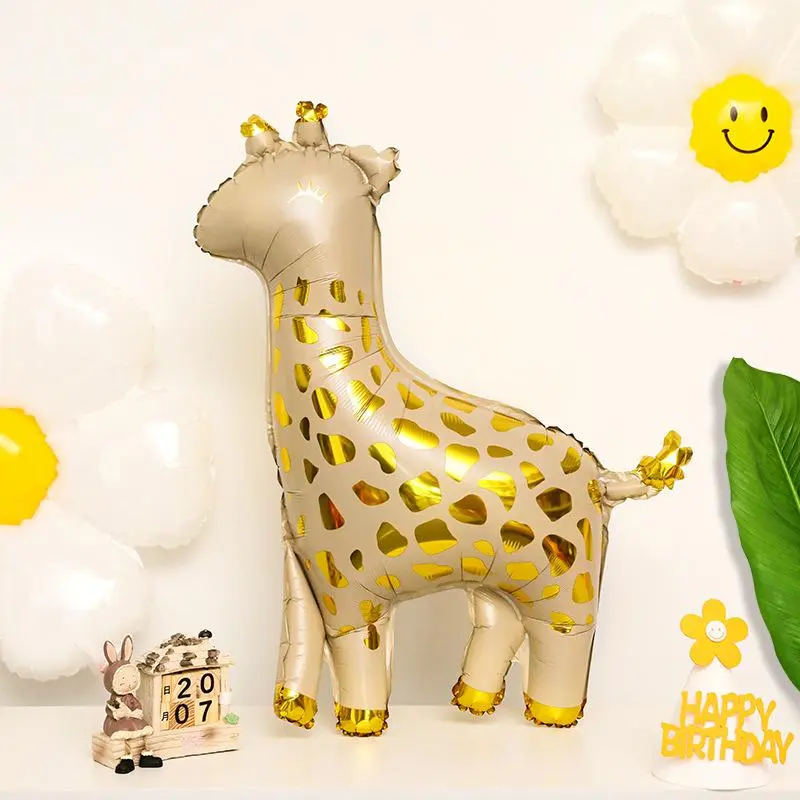 Giraffe Shaped Balloon, 1 Count Birthday Party Decoration, Photo Props, Party Decoration Supplies for Birthday Party, Festive & Party Supplies