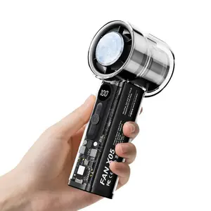 Mini Portable Fan  | Pocket Hurricane Fan | Turbo Boost Output | Adjustable Speed | Digital Display | Perfect for: Office, Library, Camping, Sports, Kitchen Aid, Industrial Workshop