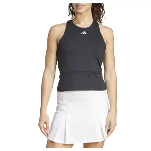 adidas Womens Crew Neck Athletic Tank Tennis Casual - Black