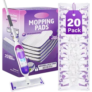 Mop Pads Refills for Swiffer Power Mop: 20 Pcs Wet Dry Disposable Pad for Multi-Surface Floor Cleaning - Mopping Replacement for Tile Hardwood - Sweeping Cloths for Home Kichen