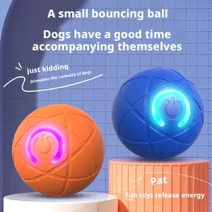 Intelligent Dog Teasing Gravity Jump Ball Electric Pet Supplies Cat and Dog Toys Soothing Tool Pet Traction Ball Bite Resistant Drop Resistant