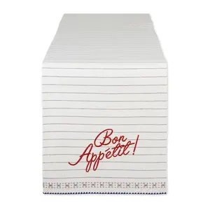 Design Imports Bon Appetit Embellished Table Runner 14" x 72"