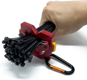 One Touch  Tie Holder/Zip Tie Organizer (Red)