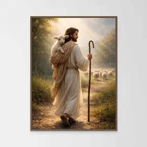 Shepherd Saves the One, Christian Art, Jesus Will Save Lamb, Picture of Christ, LDS Prints, Bible Painting, Jesus with Lamb, Jesus Wall Art, Christian Gift