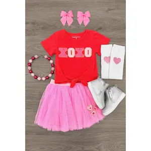"XOXO" Glitter Tutu Skirt Set