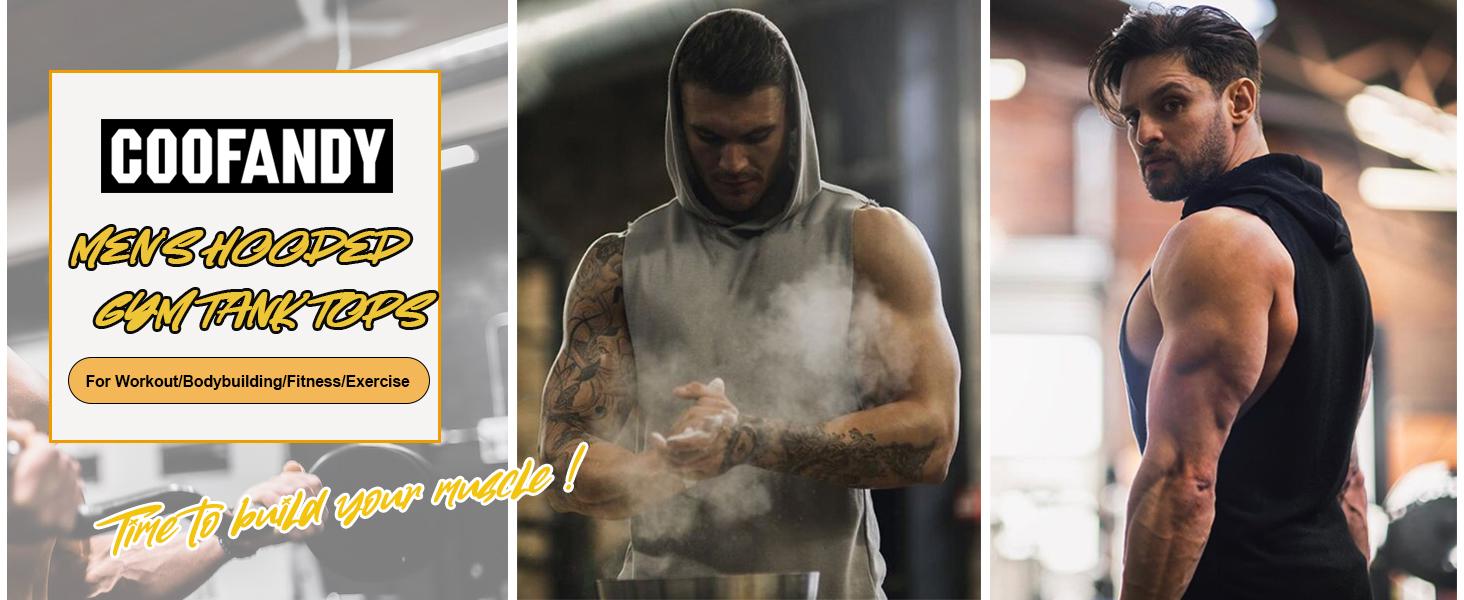 COOFANDY Men's Vests Workout Hooded Tank Tops Bodybuilding Muscle Cut Off T Shirt Sleeveless Gym Hoodies COOFANDY Men's Vests Workout Hooded Tank Tops Bodybuilding Muscle Cut Off T Shirt Sleeveless Gym Hoodies