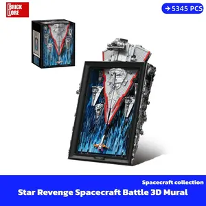 [BrickLORE](SHIP FREE)  Star Revenge Spacecraft Battle 3D Mural Movie Spacecraft collection 5345 Pieces With GIFT Box