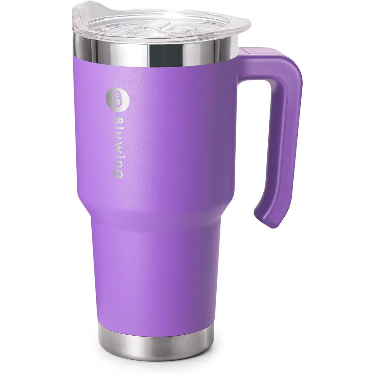 Bluwing 30 oz Tumbler with Handle-Travel Coffee Mug with Spill Proof Lid, Double Wall Vacuum Insulated Tumbler Cups for Women and Men, Summer Gifts,