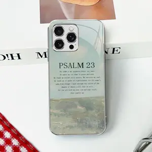 Psalm 23, Light Luxury Glass Case for All【iPhone】Models, The LORD is my shepherd ---975