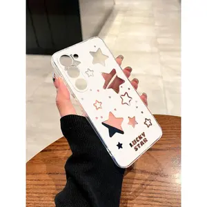stars Cat Phone Case for use with Samsung galaxy S25 ultra 5G S24 plus S23 FE S22 S21 S30 Samsung galaxy A73A72A71A55A54A53A52A51A35A34A33A25A24A22A16A15A14A13A12for  girlies Romantic breezy Aesthetic Shockproof phone case