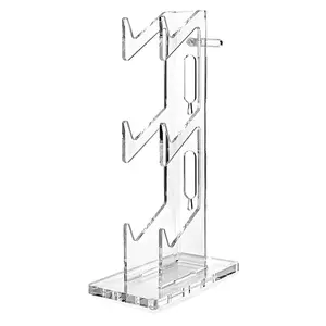 Acrylic 3-Layer Game Controller Display Stand – Transparent Headphone & Controller Holder, Compatible with PS5, PS4, Nintendo Switch, Xbox Series X/S Controllers