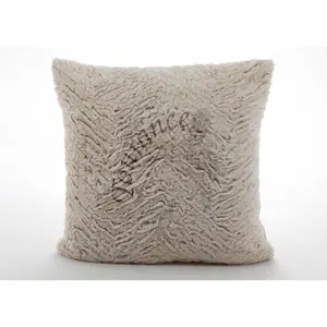 Zebra Duotone Square Pillow in Cream & Sahara