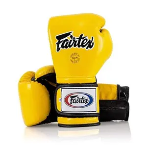 Fairtex BGV9 Mexican Style Yellow Black Piping Muay Thai Boxing Glove - Heavy Hitter