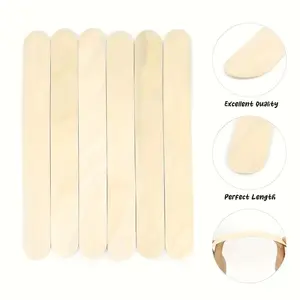 Large Craft Sticks for Artists, Ideal for Diy Projects and Family Fun, Wooden Ice Cream Sticks and Waxing Spatulas, Sturdy Natural Wood