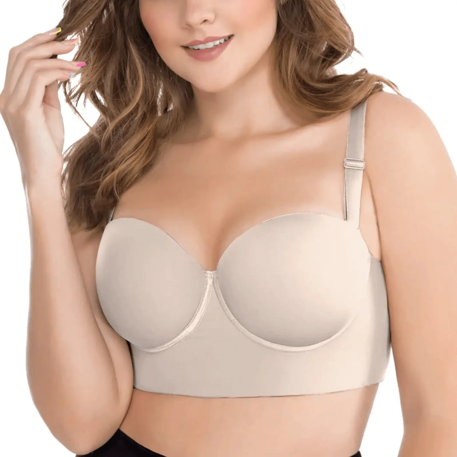 SILUET UpLady 8034 Women's Wired Convertible Bra - Solid Elastane Shapewear for Off Shoulder Tops & Formal Outfits, Push Up, Smooth Shapewear, Shaping Cup, Silicone Grip, Wide Band, Hand Wash Cold, Clothes, Day, Soft, Straps, Solid Colors