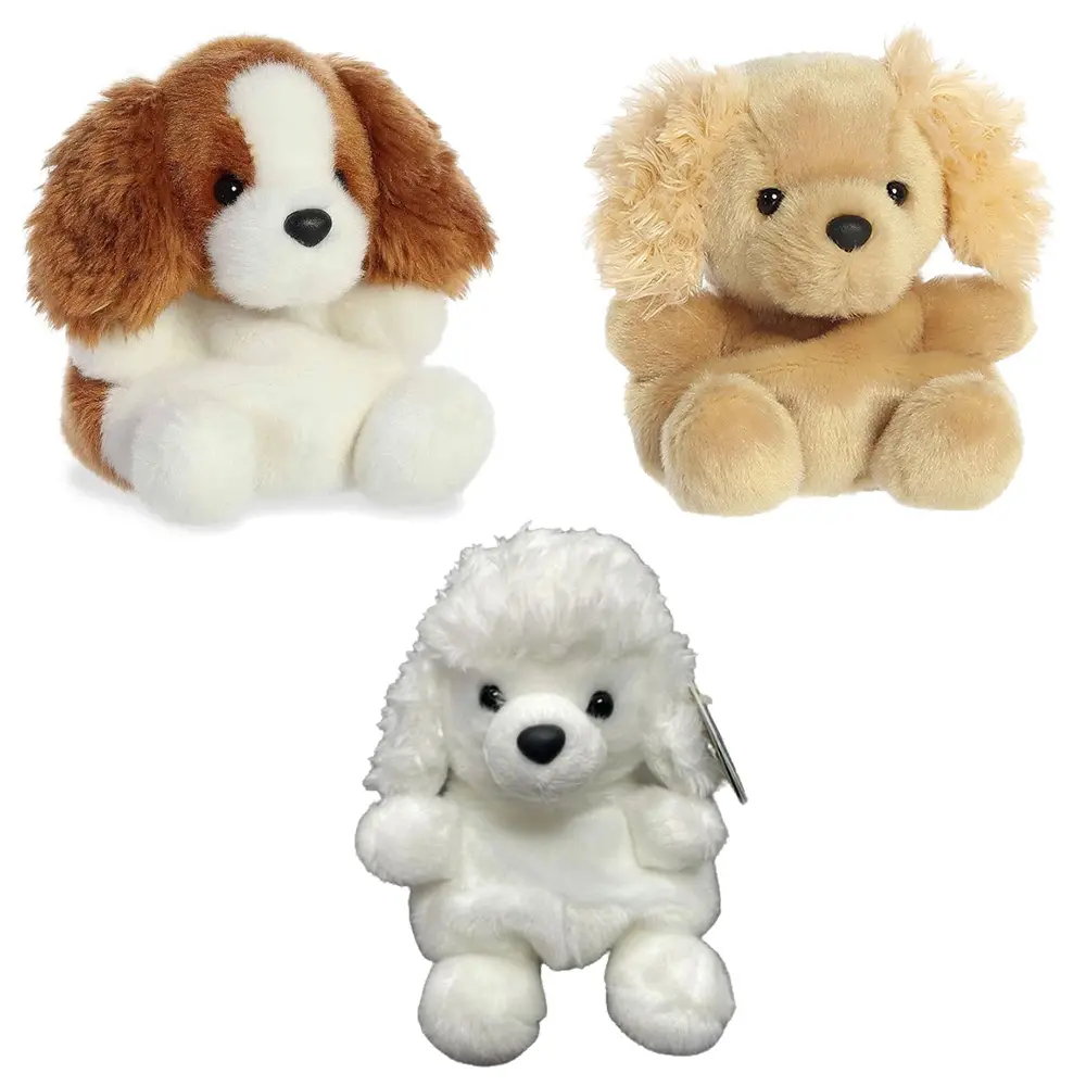Aurora World Plush - Palm Pals - SET OF 3 DOGS [Lulu, Lady Spaniel & Oatmeal Goldendoodle](5 inch)