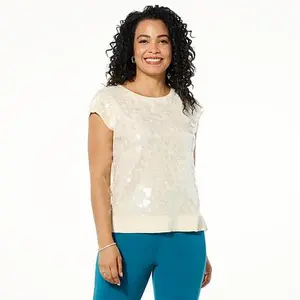 LB70 by Lloyd Boston Entrance Maker Sequin Pullover Sweater