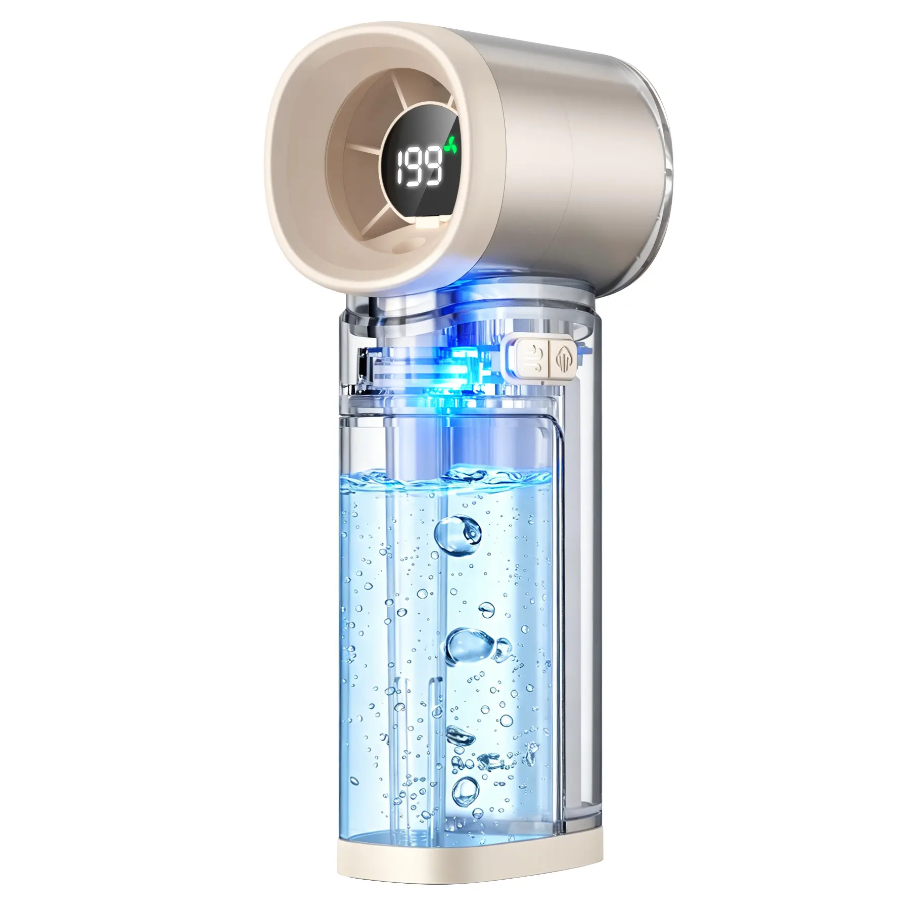 Portable Misting Fan with Hydration & Cooling | 199 Adjustable Wind Speeds | 40ml Water Tank for Long-Lasting Mist | Compact Size, USB Rechargeable | Perfect for Travel, Sports, and Outdoor Activities | Fast Charging, 10 Hours of Use tiktokshopspringglowu
