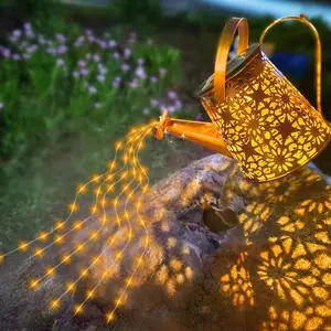 Solar Watering Can Easter Room Decor Solar Lights Outdoor Camping Lights A Magical Waterfall Glow Perfect for Spring/Summer Gardens Ponds Patios Gift for Mom Grandma Girlfriend for Birthdays Valentine Day & Holidays No Electricity Needed
