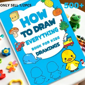 Step-By-Step Coloring Book, Drawing Guide, Fun Patterns, Variety of Patterns, Animal/vegetable/fruit/transport, Creative Development, Creativity Boost, Kids' Gift, Birthday Present