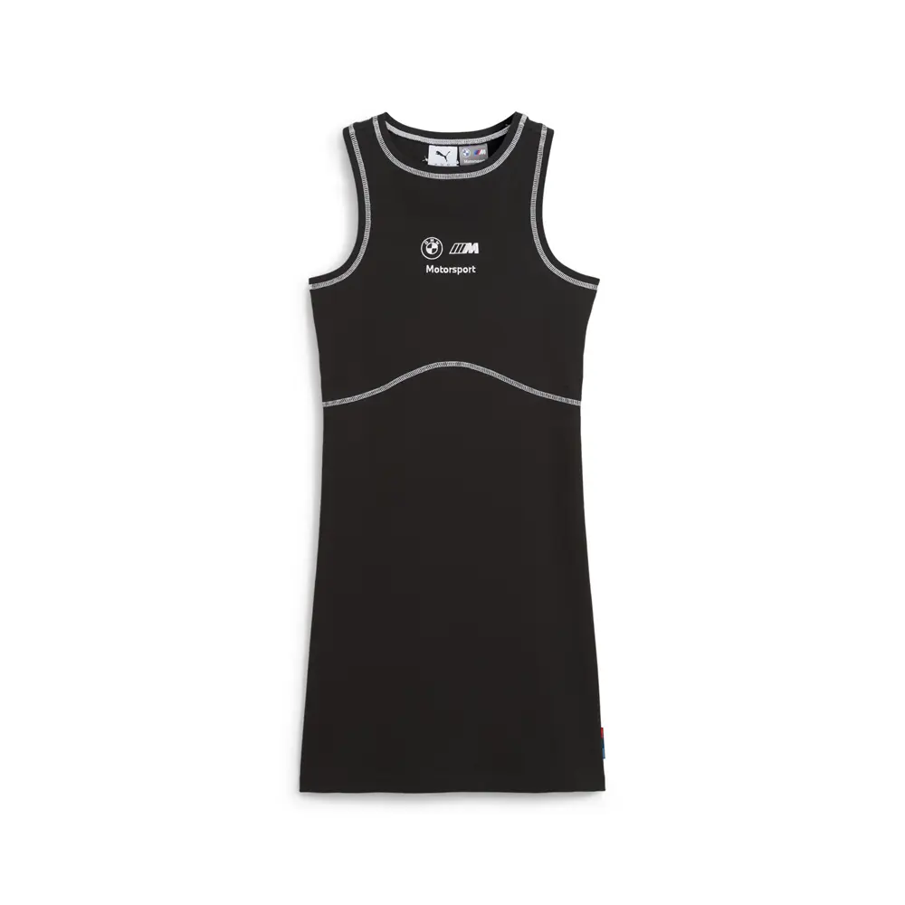 PUMA Womens Bmw M Motorsport Crew Neck Sleeveless Midi Dress Casual Casual - Black