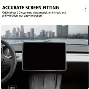 Tesla Model Y/3 Screen Silicone Protective Case, Navigation Display Protection Frame, Center Console Cover, Durable Car Accessories, Accurate Screen Fitting