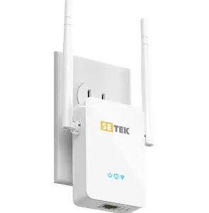 Wifi Extender Signal Booster up to 2500sq ft - Dead Zone Ender with 2 Advanced Antennas, Wireless Internet Amplifier - Covers 15 Devices - Ethernet/LAN Port
