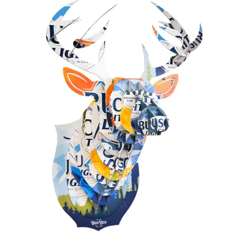 The Beer Deer Busch Light Limited-Edition Cardboard Box Deer Head Artwork