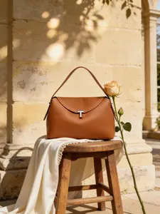 Women's Leather Shoulder Bag, Simple T-Clasp Crossbody Handbag, Stylish Commuter Bag with Adjustable Strap, Daily Use, Leather Crossbody Purses, Leather Satchel