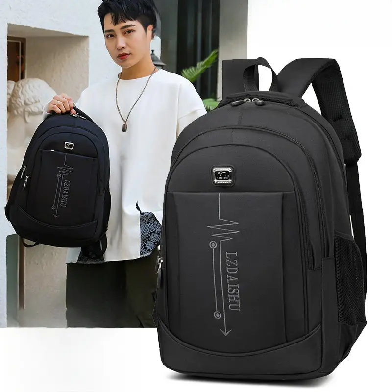 Men's Modern Solid Backpack, Durable High-Capacity Bag with Laptop Sleeve - Backpacks for School, Travel, Business, Carry It All, Basic