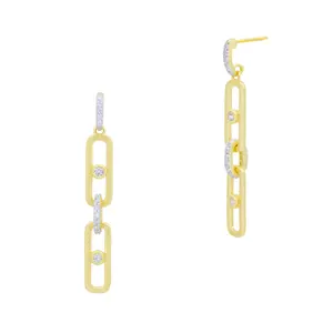 Midnight Nocturnal Chain Link Drop Earrings