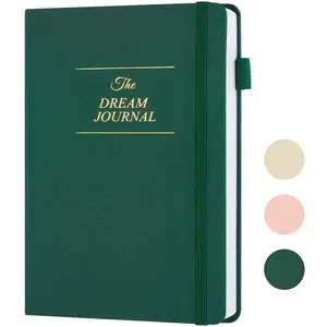 Dream Journal – Hardcover Dream Notebook, Guided Dream Diary to Record and Track Your Dreams, Interpretations and Thoughts before Sleeping. Ideal Gift for Women, Girls, Men(Dark Green)