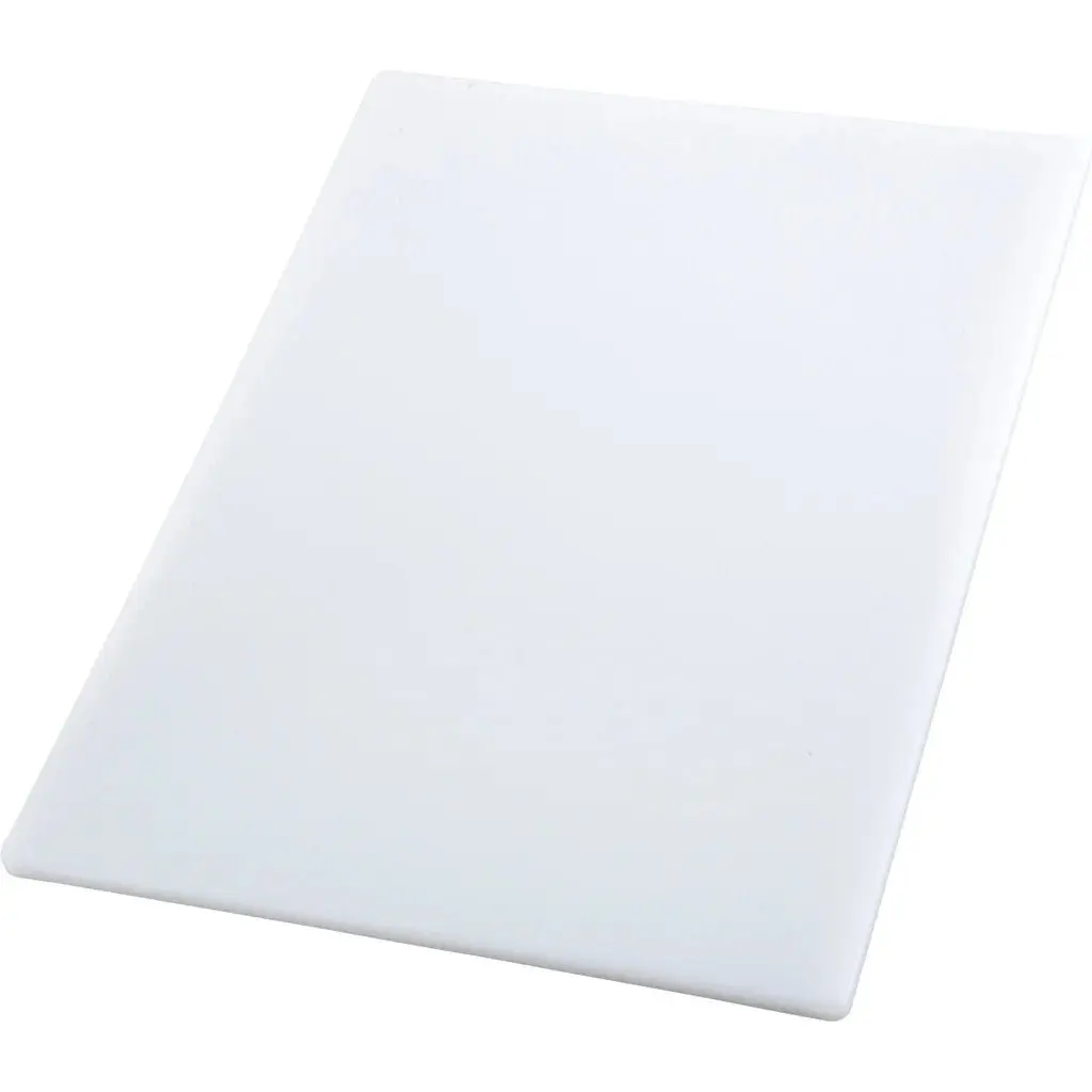Winco Plastic Rectangular Cutting Board - 12x18in x 0.5in NSF-Certified Polyethylene Kitchen Chopping Board for Home Kitchen Use