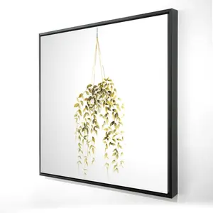 360 Stand Modern Minimalist Design Flower Photo Wall Art - 36x36 in. Framed Green Floral Hanging Piece, Nature-Inspired Home Decor Products for Living Spaces, Decoration