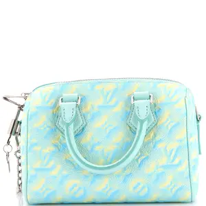 Pre-owned Louis Vuitton material Messenger Bags Speedy Bandouliere Bag Stardust Monogram Empreinte Leather 20 by Rebag