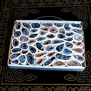 Natural Agate Crystal Cornucopia Specimen Box