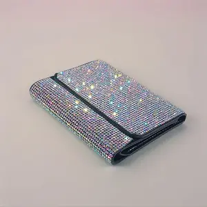 Fashion Rhinestone Accents Foldable Design Wallet, Stylish Diamond Embellished Purse, Elegant Clutch Bag for Women, Perfect for Parties and Daily Use, Fashionable Wallet