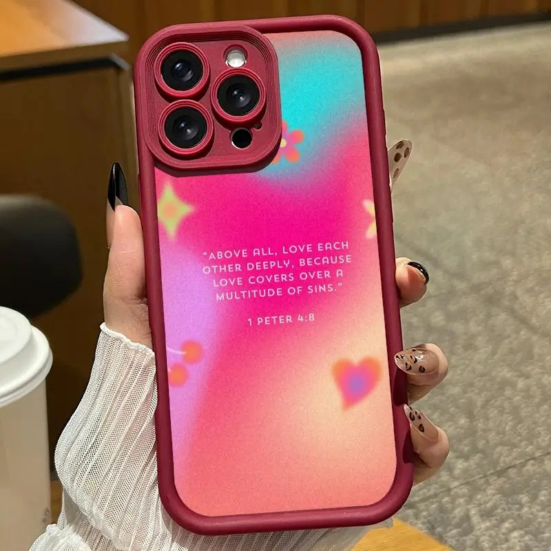 Gradient dopamine sutra pattern phone case. Compatible with iPhone 17 Pro Max/16 Pro Max/15 Plus/14/13/12/11, TPU soft case. Compatible with Galaxy S26 Ultra/S25 Plus/S24/S23, dopamine color scheme. Compatible with Galaxy A54/A53/A33/A15.