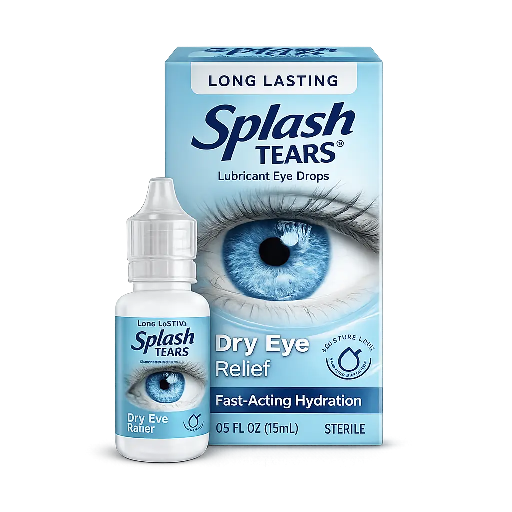 SPLASH TEARS LONG LASTING EYE DROPS(15ML)- EYE TREATMENT- REDNESS- DRYNESS