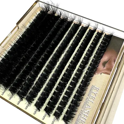 Individual False Eyelashes for Eyelash Extensions, Volume Individual Lashes, Volume Fluffy Lashes, Self Grafting Curling Fake Eyelashes, Eye Makeup Enhancement Tool for Women & Girls, Eyelash Enhancing Cosmetic
