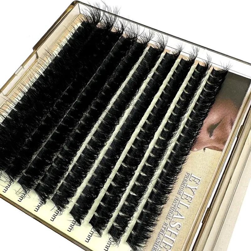 Individual False Eyelashes for Eyelash Extensions, Volume Individual Lashes, Volume Fluffy Lashes, Self Grafting Curling Fake Eyelashes, Eye Makeup Enhancement Tool for Women & Girls, Eyelash Enhancing Cosmetic