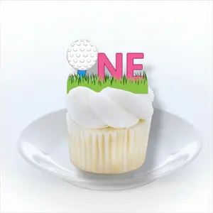 Hole in One Golf Themed Cupcake Toppers - First Birthday - Baby Birthday - Custom