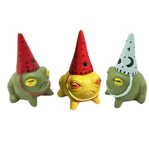Generic Little Wizards Frog Ornaments,Exquisite Frog Figurine,Mini Frog Plant Buddy,Ceramic Little Wizards Frog,Little Wizards frog lawn ornaments,Handmade Frog Resin Plant Decorations for Pots (Mix)