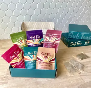 Tea Sampler | Suli Tea Sampler Box | 6 Herbal Tea Flavors – Anxiety Relief, Detox, Immune Support, Metabolism & Wellness Blends | 12 XL Sachets – Caffeine-Free, Allergen-Free - Perfect Gift Set For Tea Lover
