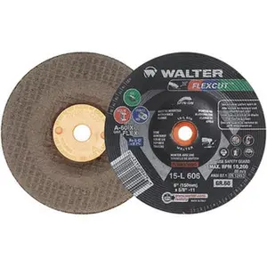 Walter Surface Technologies Aluminum Oxide Surface Grinding Wheel - 7" Diameter, 7/8" Hole, 60 Grit, Medium Grade, 8600 Max RPM, Model 15L706